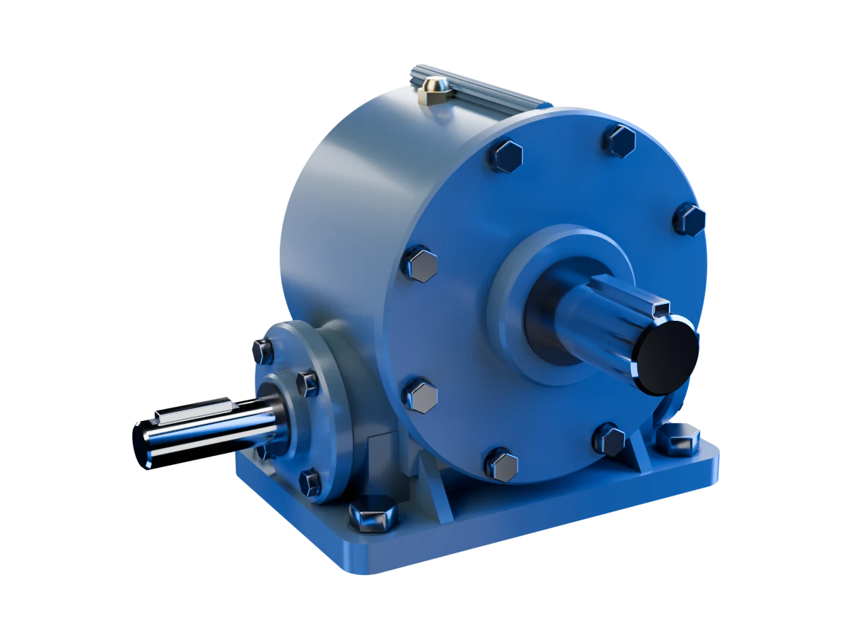 Right-angle worm gear reducer with input and output shafts